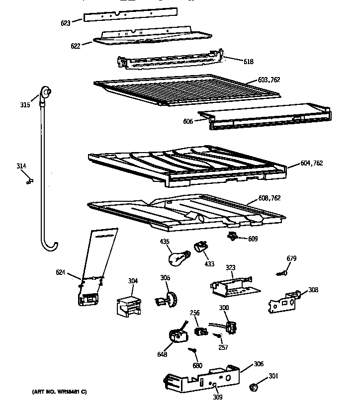 Compartment separator parts