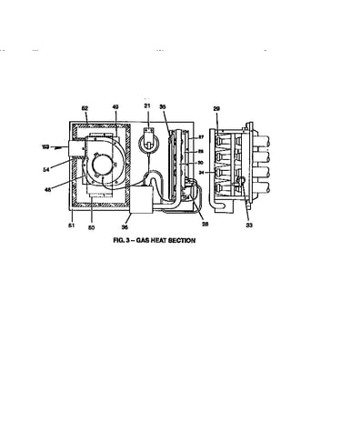 Gas heat section