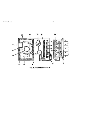 Gas heat section