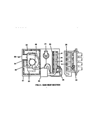 Gas heat section