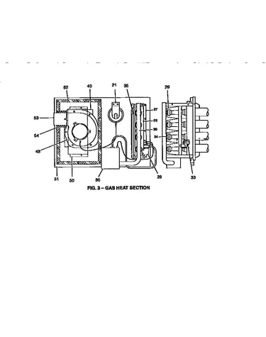 Gas heat section