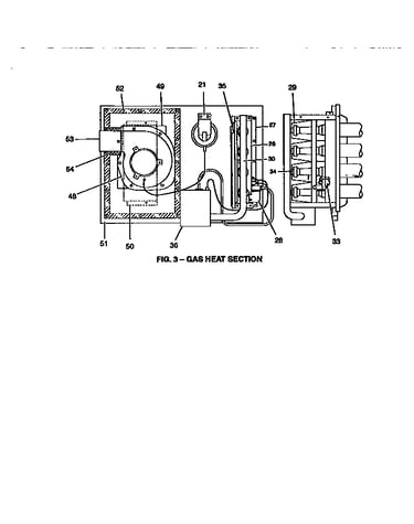 Gas heat section