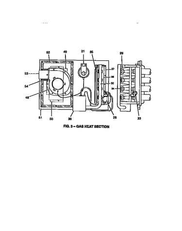 Gas heat section