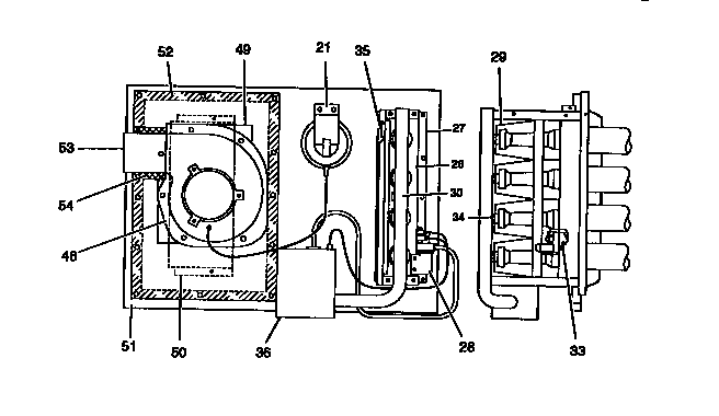 Gas heat section