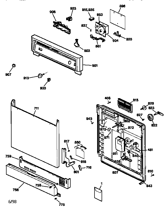 Escutcheon & door assembly