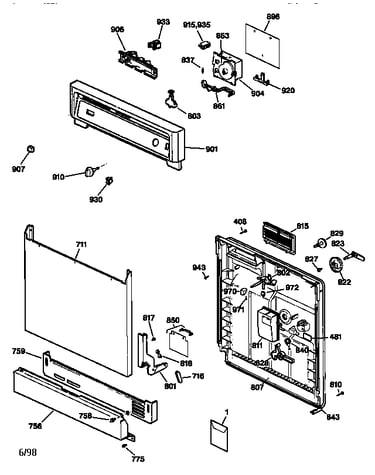 Escutcheon & door assembly