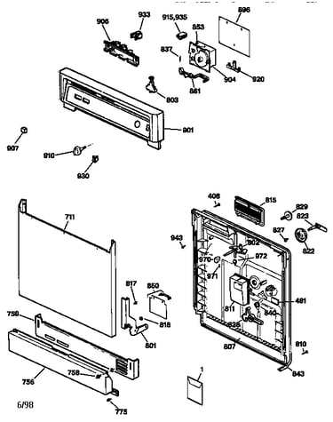 Escutcheon & door assembly