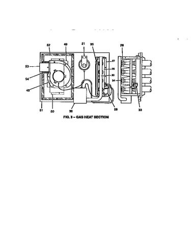Gas heat section