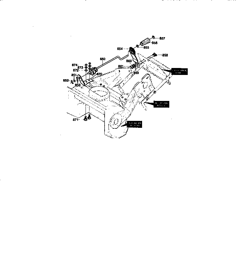 Chute control rod assembly