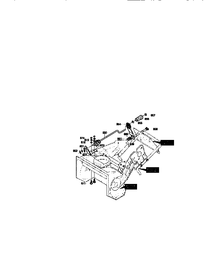 Chute control rod assembly