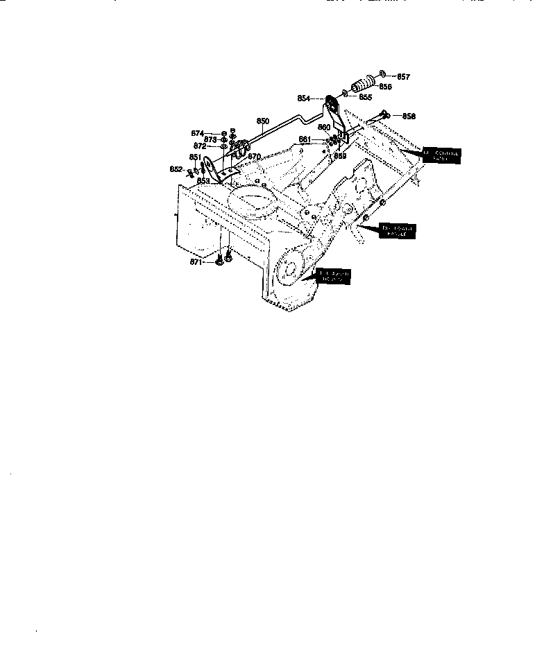Chute control rod assembly