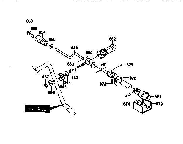 CHUTE CONTROL ROD ASSEMBLY