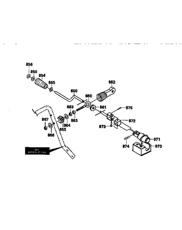 Chute control rod assembly