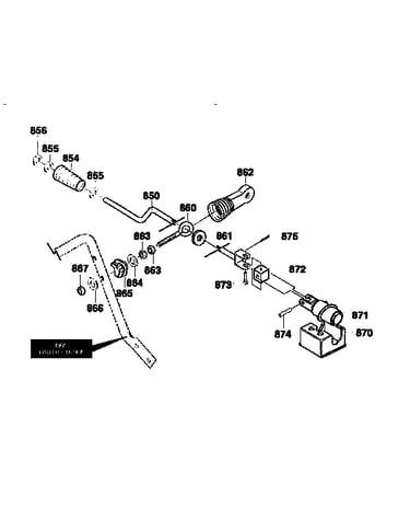 Chute control rod assem