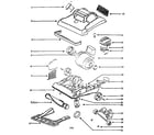 Eureka 7890BTS nozzle and motor assembly diagram