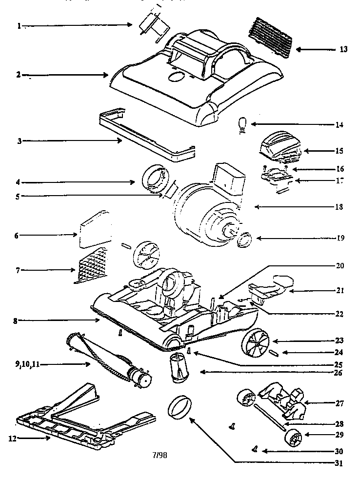 Nozzle and motor assembly