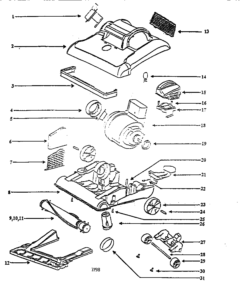 Nozzle and motor assembly