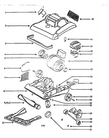 Nozzle and motor assembly