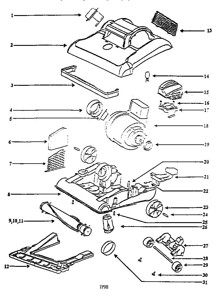 Nozzle and motor assembly