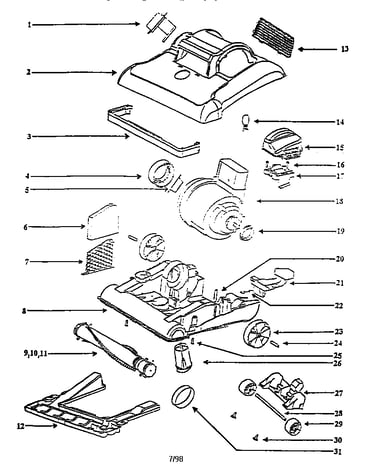 Nozzle and motor assembly