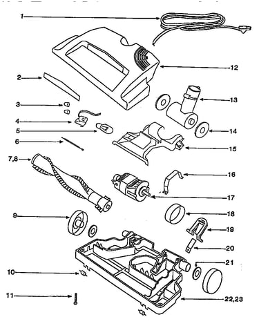Nozzle and motor assembly
