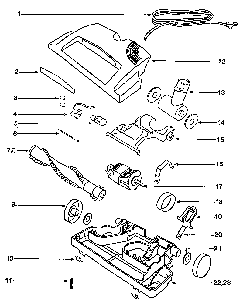 Nozzle and motor assembly