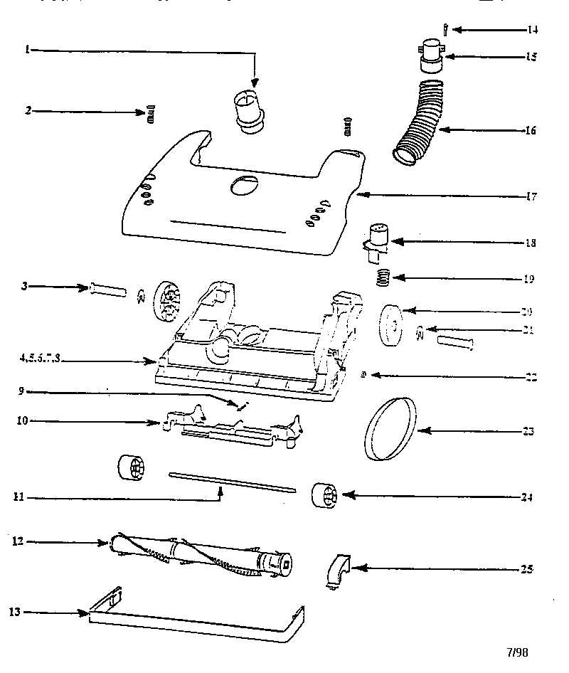 Nozzle and motor assembly