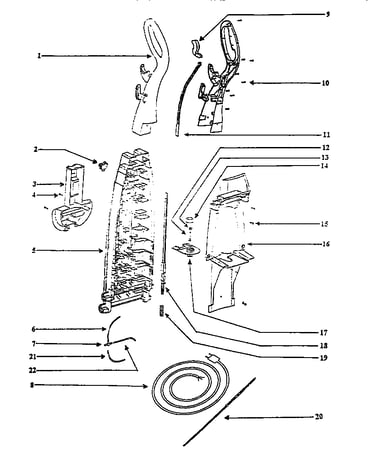 Handle and bag housing