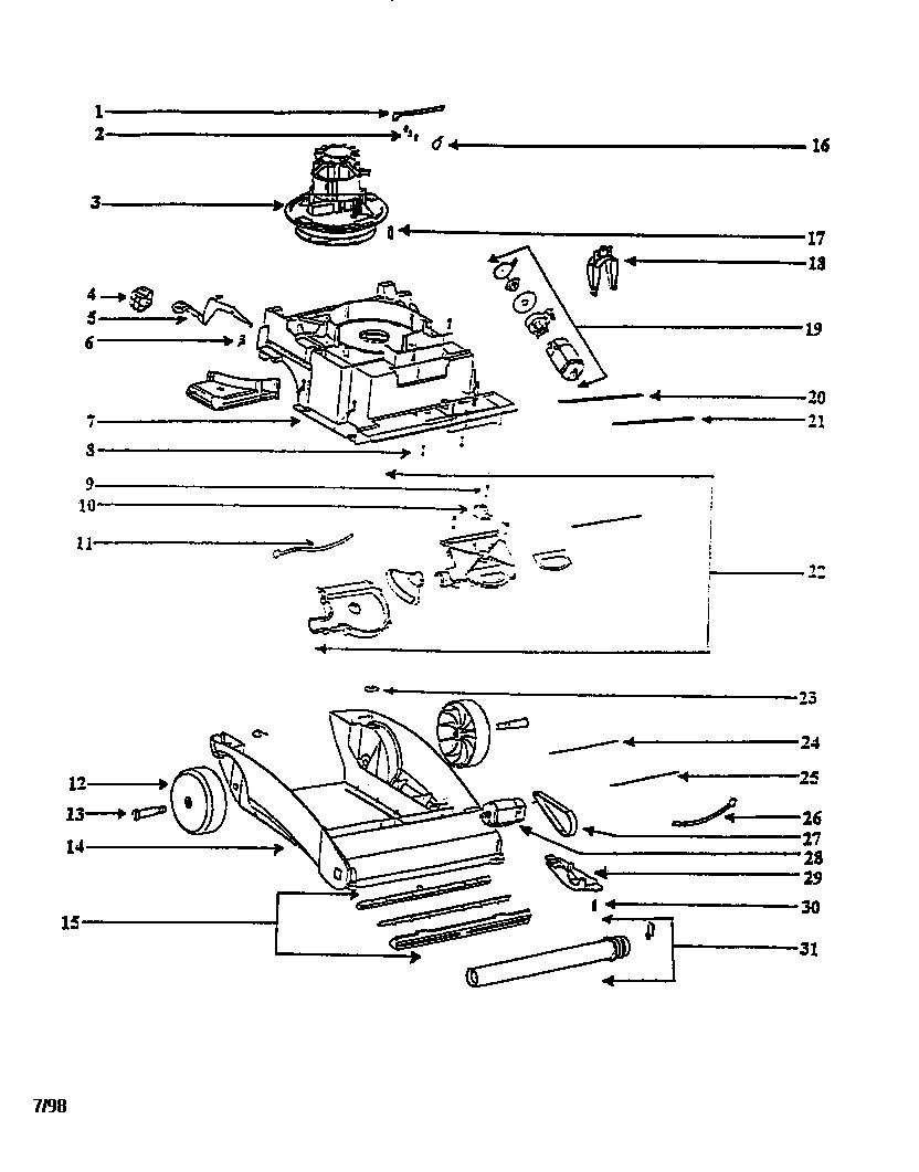 Nozzle and motor assembly