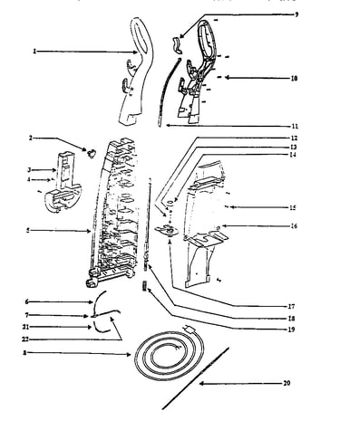 Handle and bag housing
