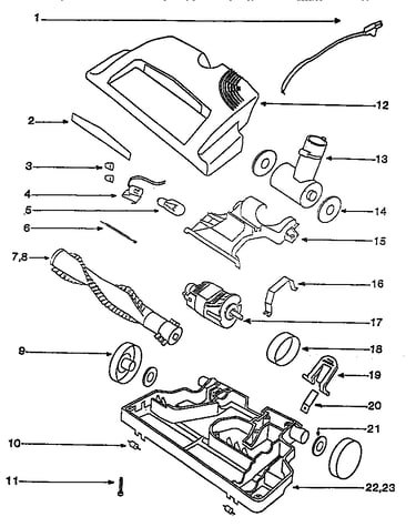 Nozzle and motor assembly