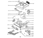 Eureka 7890BTH nozzle and motor assembly diagram