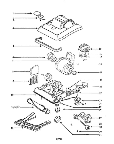 Nozzle and motor assembly