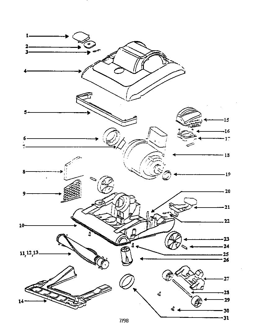 Nozzle and motor assembly