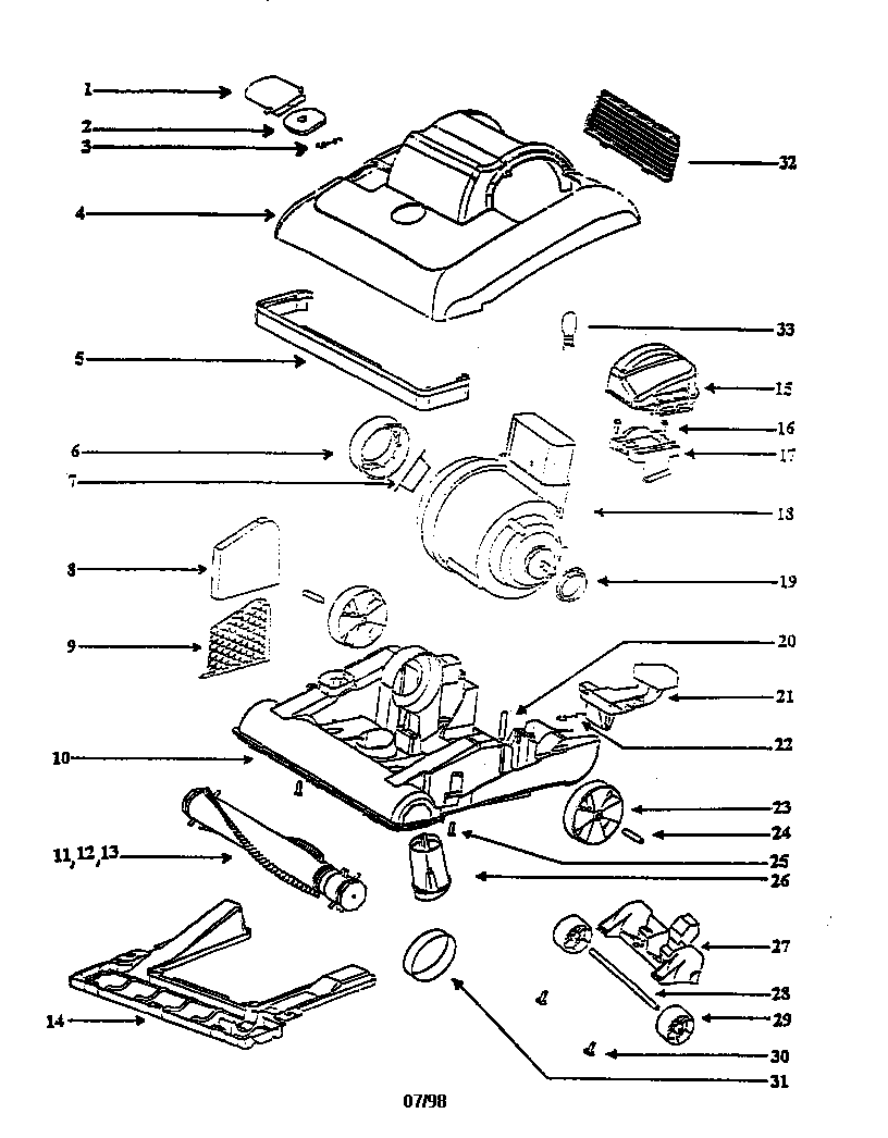 Nozzle and motor assembly