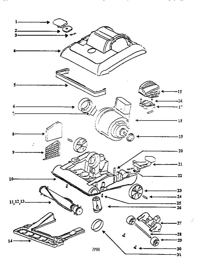 Nozzle and motor assembly