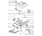 Eureka 7640BTV nozzle and motor assembly diagram