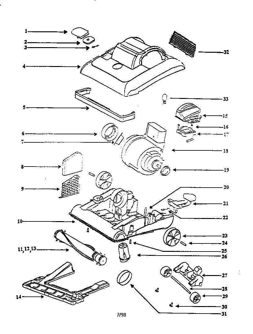 Nozzle and motor assembly