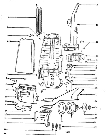 Handle and bag housing