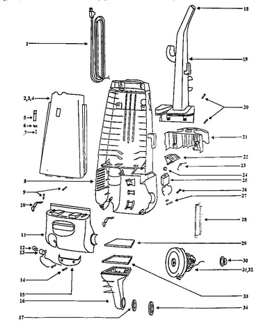 Handle and bag housing