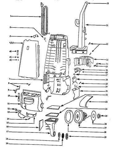 Handle and bag housing