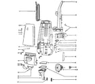Eureka 4470ATV handle and bag housing diagram