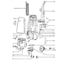 Eureka 4472AT handle and bag housing diagram