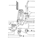 Eureka 4480AT handle and bag housing diagram