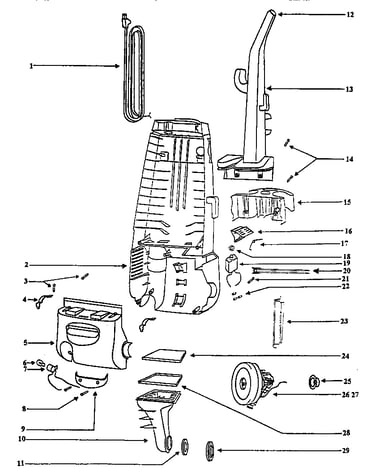 Handle and bag housing
