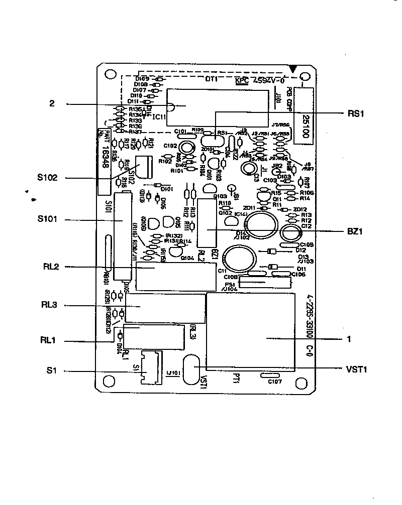 POWER AND CONTROL CIRCUIT BOARD