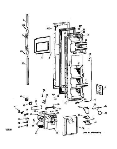 Freezer door
