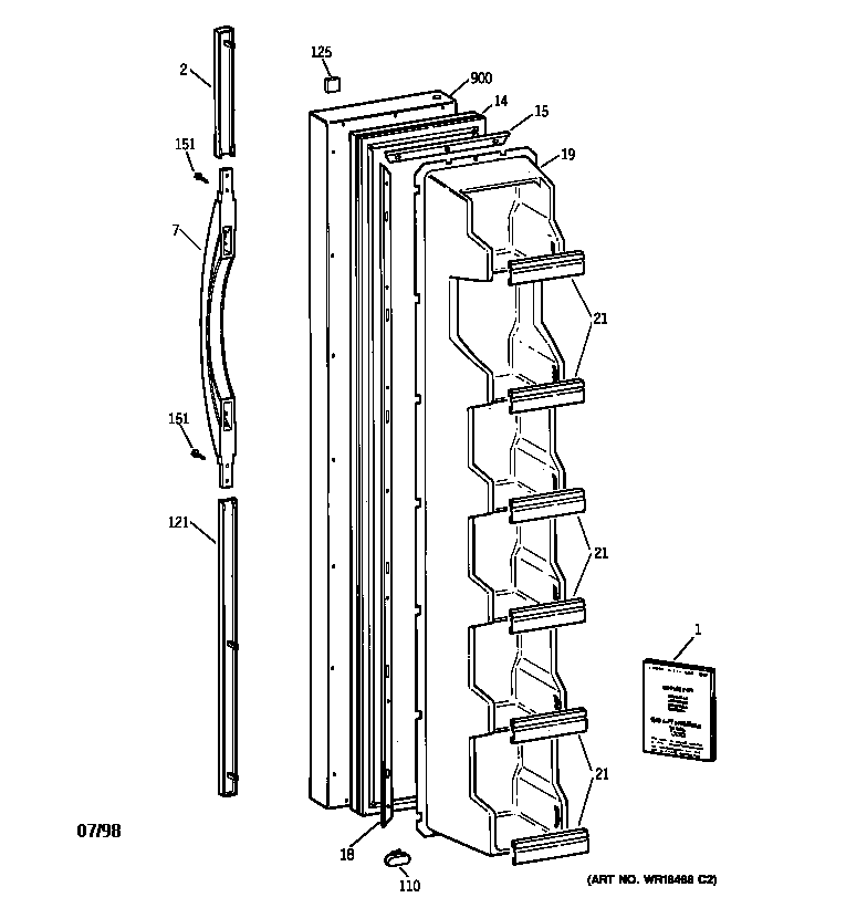 Freezer door