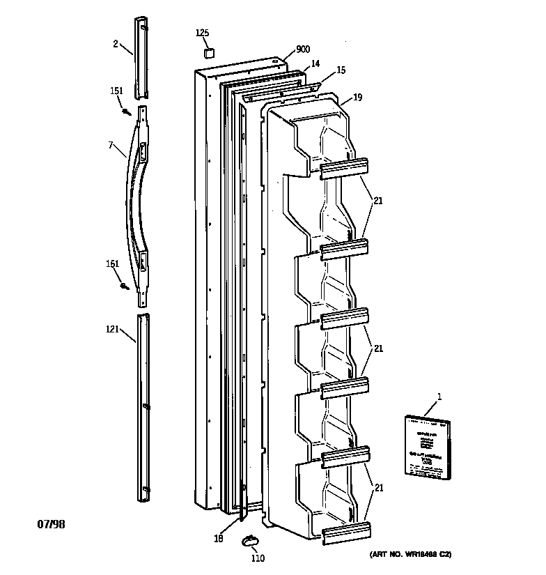 Freezer door