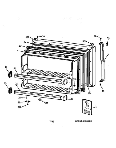Freezer door